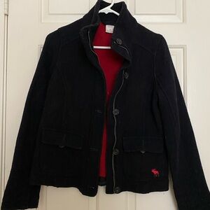 Abercrombie cropped coat, size S